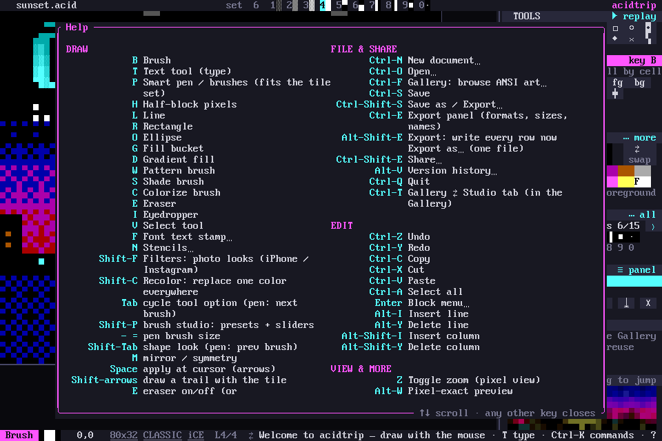 The key sheet