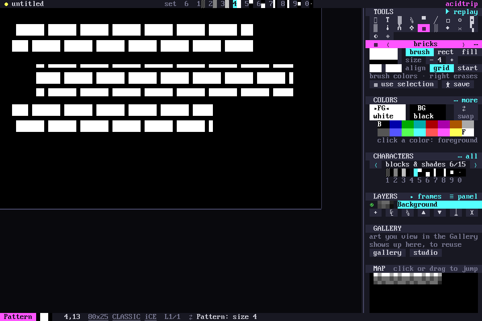 Pattern brush. Tiles that join with no seams.